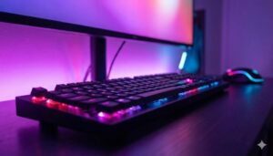 Cele mai bune tastaturi mecanice de gaming din 2025 într-un setup RGB modern.